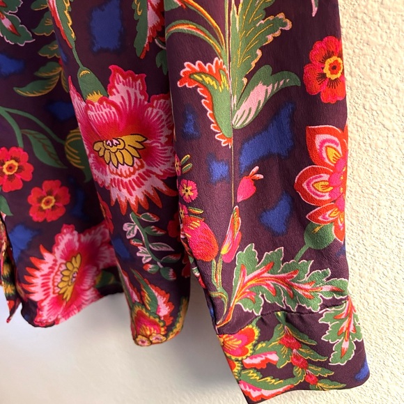 BODEN SILK FLORAL BLOUSE SIZE 2 - Picture 4 of 7